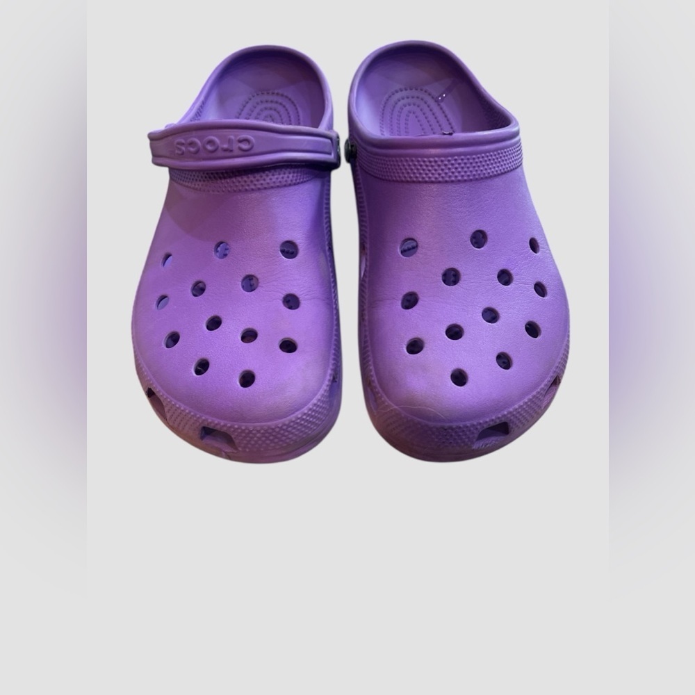 CROCS Original Classic Purple Clogs Sandals Shoes Mens 11 Preowned - Picture 3 of 6